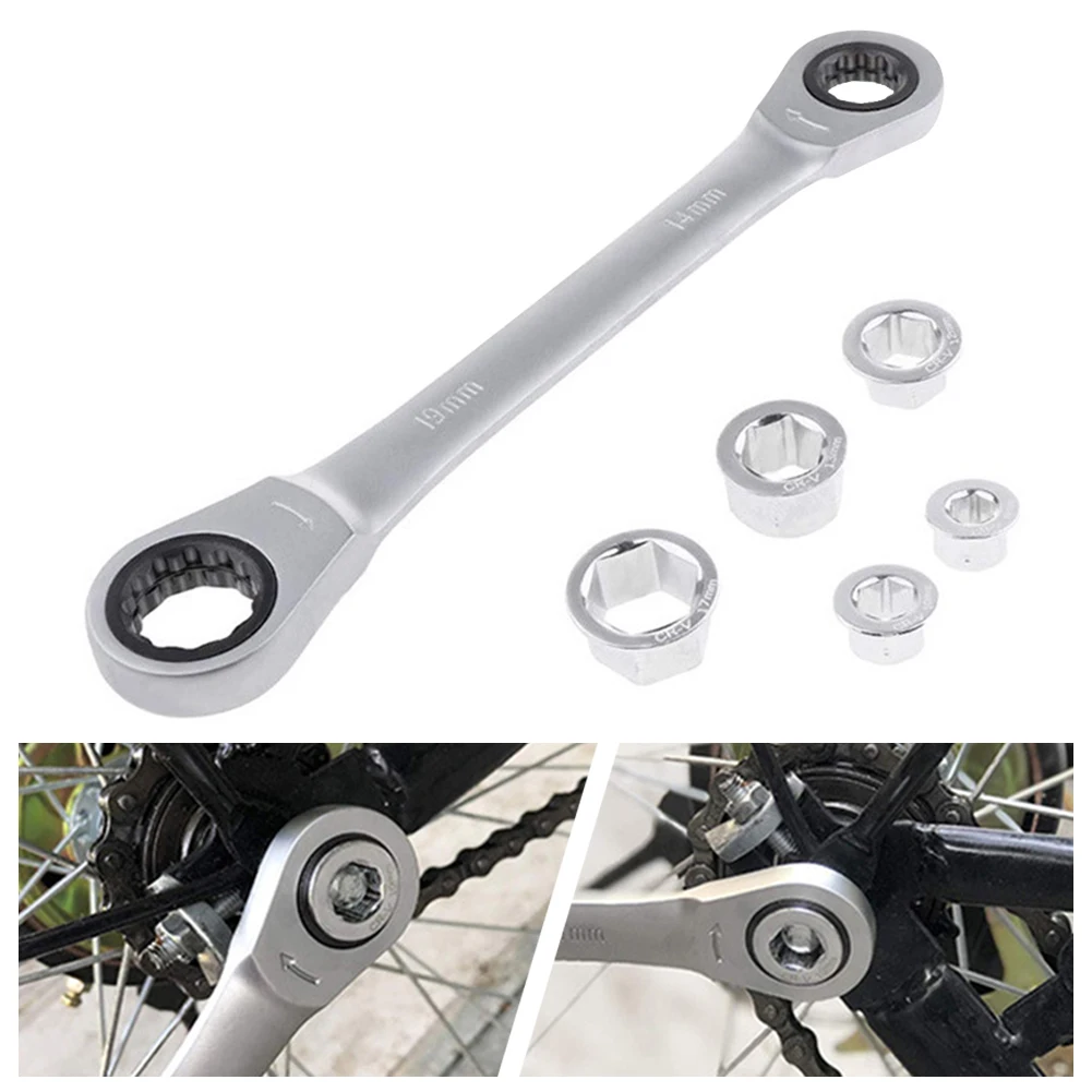 

1pcs Double Head Ratchet Combination Spanner Set Reversible Ratchet Wrench With Sockets For Installation Car Maintenance
