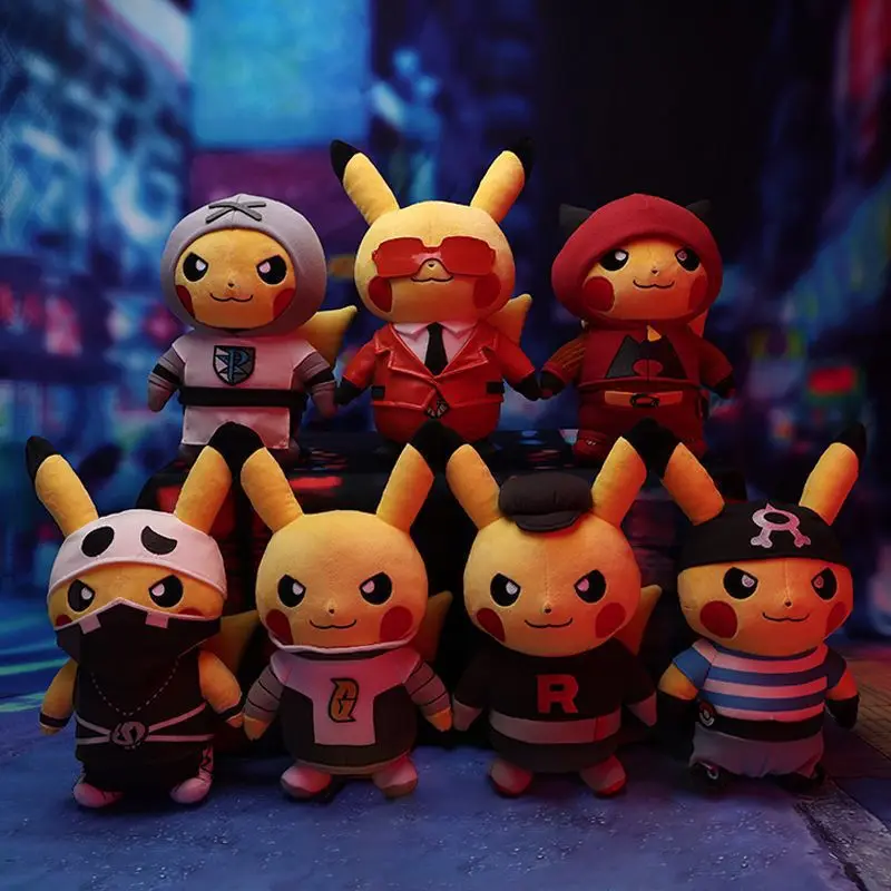 

Genuine Pokemon Pikachu Transform Mischievous Plush Toys Cute Japan Anime Elf Plush Cartoon Pikachu Doll Birthday Gift for Kids