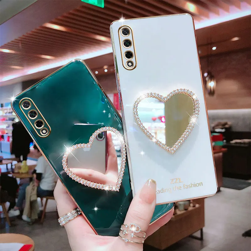 

Роскошный зеркальный чехол с покрытием для телефона Honor 9X Pro, Чехлы, Модный Блестящий Мягкий чехол для Huawei Honor 9x, 8x, 30i, 30, 10i, 10, 20 Lite, чехол