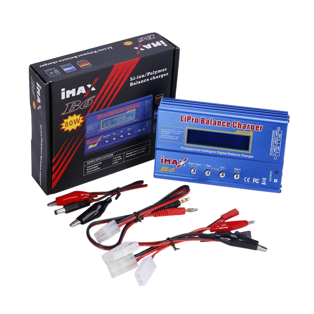 

IMAX B6 80W Battery Charger Lipo NiMh Li-ion Ni-Cd Digital RC Balance Charger Discharger Power 5W 18V 6A Adapter For Rc Car