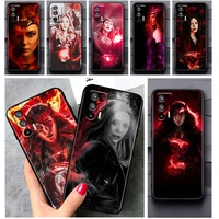 marvel scarlet witch phone case for oppo realme v11 x3 x50 q5i gt gt2 neo2 neo3 c21y c3 9 9i 8 8i 7i pro master black