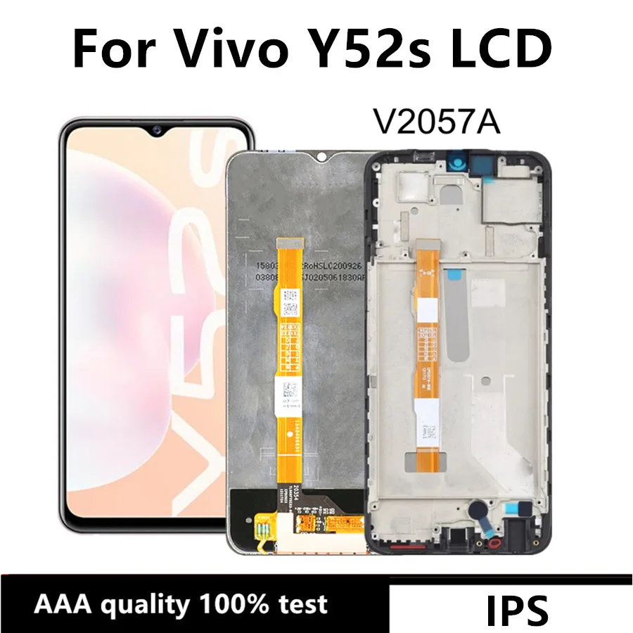 

6.58" LCD For Vivo Y52s LCD V2057A Display Screen Touch Sensor Digitizer Assembly For vivo Y52s 2020 Display Replacement