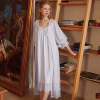 roseheart women homewear lavender sexy sleepwear night dress lace nightwear luxury nightgown female gown robes plus size