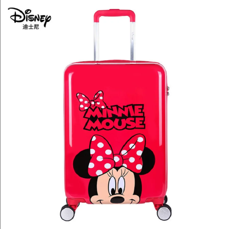 

Disney Cute Cartoon Kids Suitcase On Wheels Girls Trolley Bag Children Carry On Cabin Travel Rolling Luggage Daughter gift