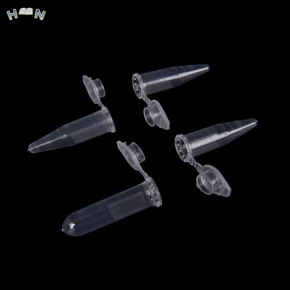 

100 PCS 1.5ml Lab Clear Test Tube Centrifuge Vial Snap Cap Micro Plastic Container for Laboratory Sample Specimen Lab Supplies