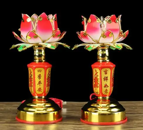 

Лампа в виде лотоса, лампа в виде Будды, подключаемый блок питания для зала Будды, светодиодная лампа в виде Будды, глазурованная лампа в вид...