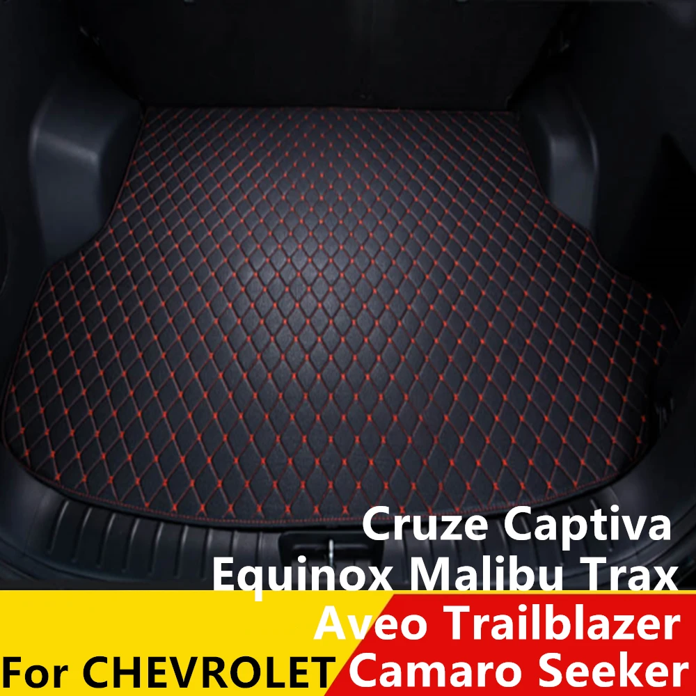

Car Trunk Mat For Chevrolet Cruze Captiva Trailblazer Equinox Malibu Seeker Trax Camaro Rear Cargo Cover Carpet Liner Tail Pad