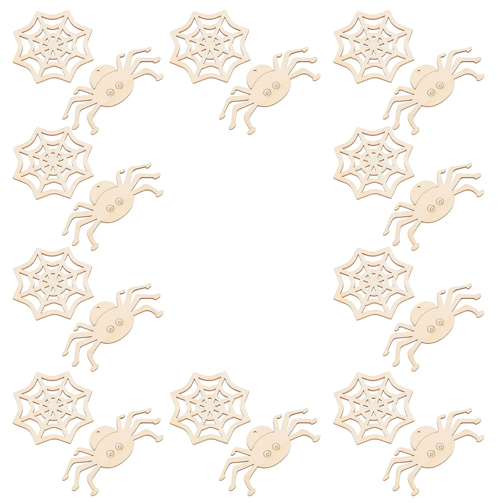 

Cutouts Wooden Wood Spider Slices Hanging Ornaments Tags Diy Cutout Web Unfinished Crafts Blank Embellishments Decor Party Chips