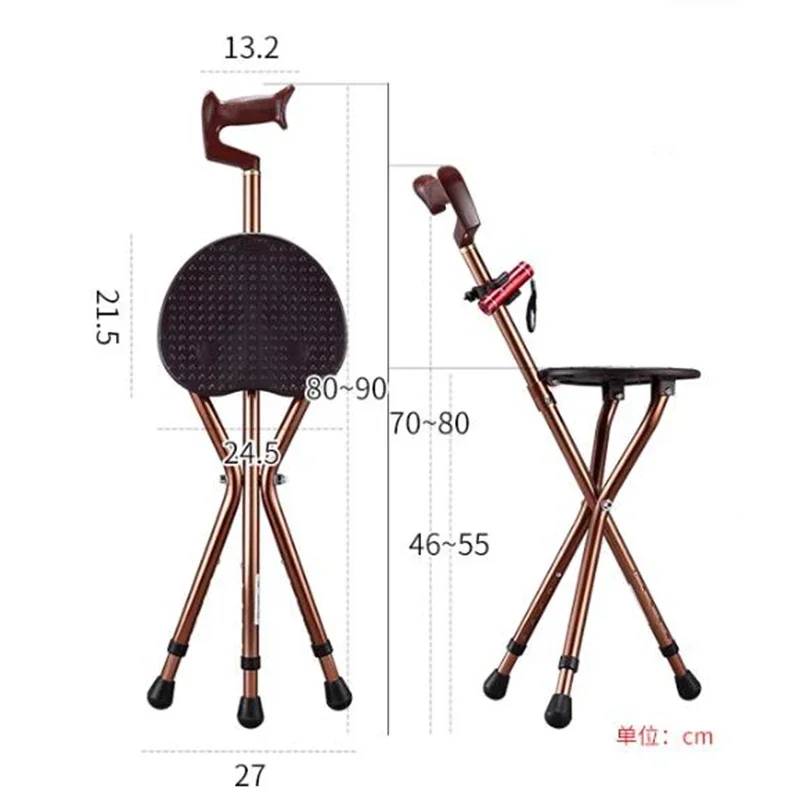 Складной табурет для пожилых людей из алюминиевого сплава ходьбы Туристическая