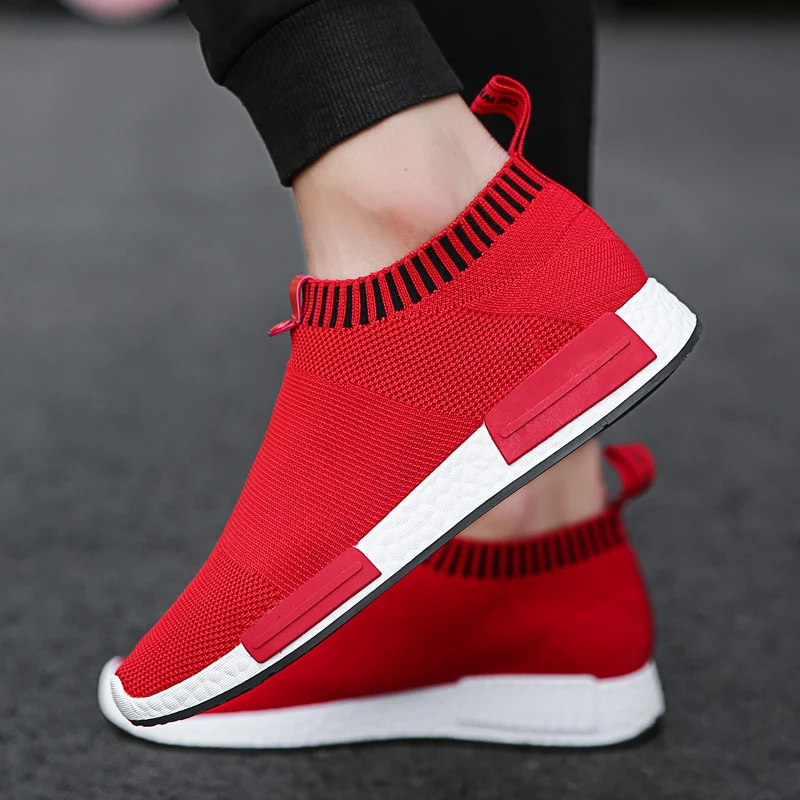 Damyuan Men's Slip on Sock Sneakers Plus size 47 Light Breathable Mens Shoes Walking Jogging Shoes Men Sneakers Casual Shoes