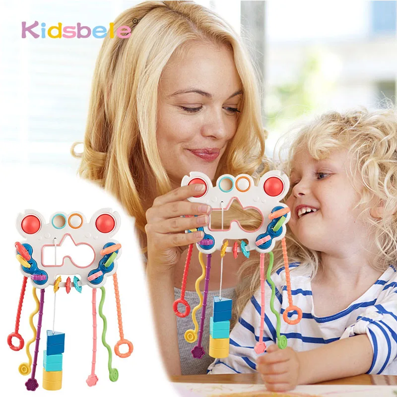 

Игрушка-веревка для малышей, детская игрушка Монтессори, игрушки для сенсорной активности для малышей, подарки на день рождения 6 месяцев, мягкие силиконовые игрушки-фиджеты