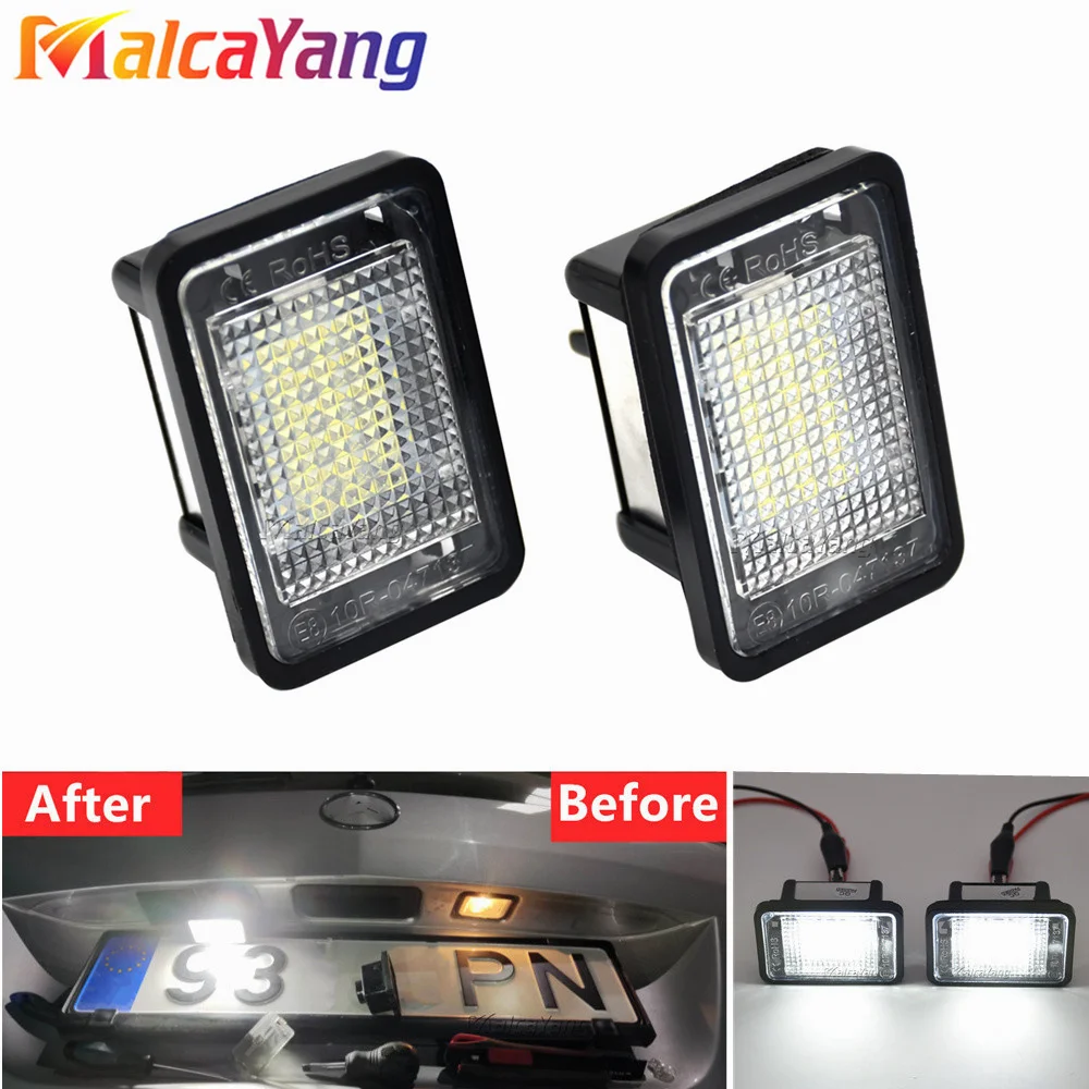 

2Pcs LED Number License Plate Light Lamp For Mercedes-Benz GL ML GLK GLA GLC GLE Class W176 W166 X156 X166 X204 X205 R172