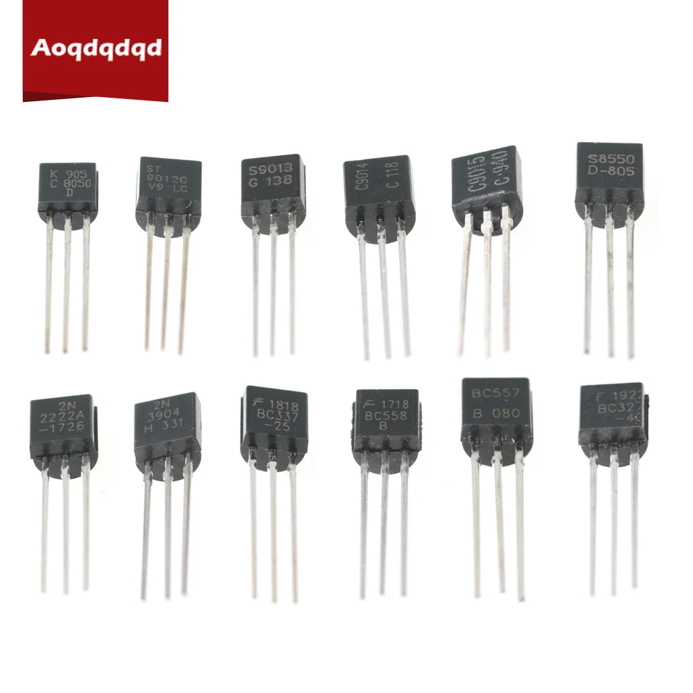 Набор транзисторов TO-92 480 шт./лот 24 значения BC327 BC337 BC517 BC547 BC548 BC549 2N2222 3906 3904 5401 5551 C945