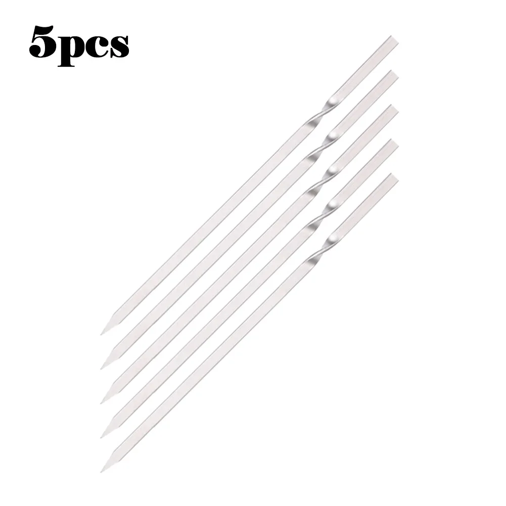 

5PCS Titanium Barbecue Skewers Outdoor Backyard Picnic BBQ Grilling Kabob Sticks 20cm/26cm/30cm/40cm For Outdoor Adventures