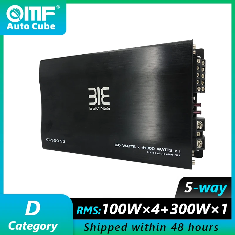 Усилитель звука для автомобиля 5 каналов 4x100 Вт + 1x160