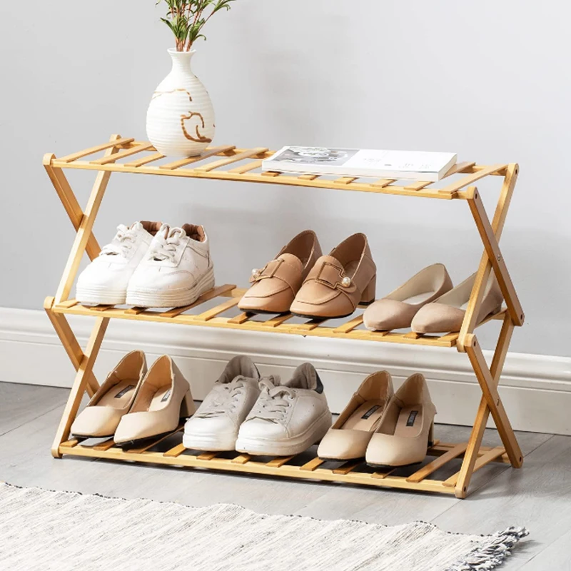 

SUGIFT Складная полка для обуви, стойка для обуви, стойка для обуви, ярусный деревянный-3 яруса