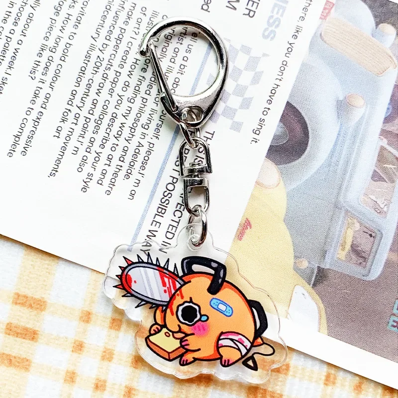 Новая аниме-фигурка Denji Pochita Hayakawa Aki брелок для ключей Kawaii прозрачный акриловый