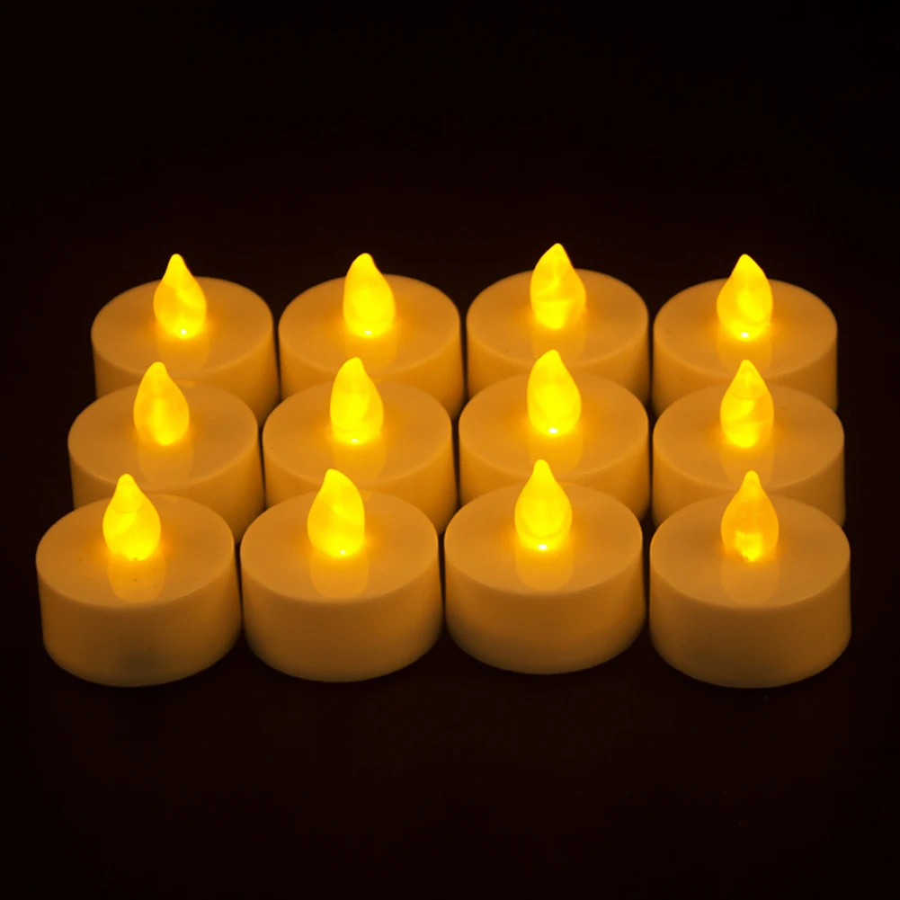 

Светодиодные Чайные свечи, украшение для дома, теплый белый беспламенный украшение для дня рождения, аксессуары для вечерние
