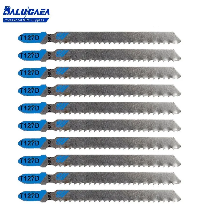 

10pcs HSS Steel Jig Saw Blade T127D Saber Blades T Shank Reciprocating Saw Blade for Metalworking Cutting Tool Saw Blade