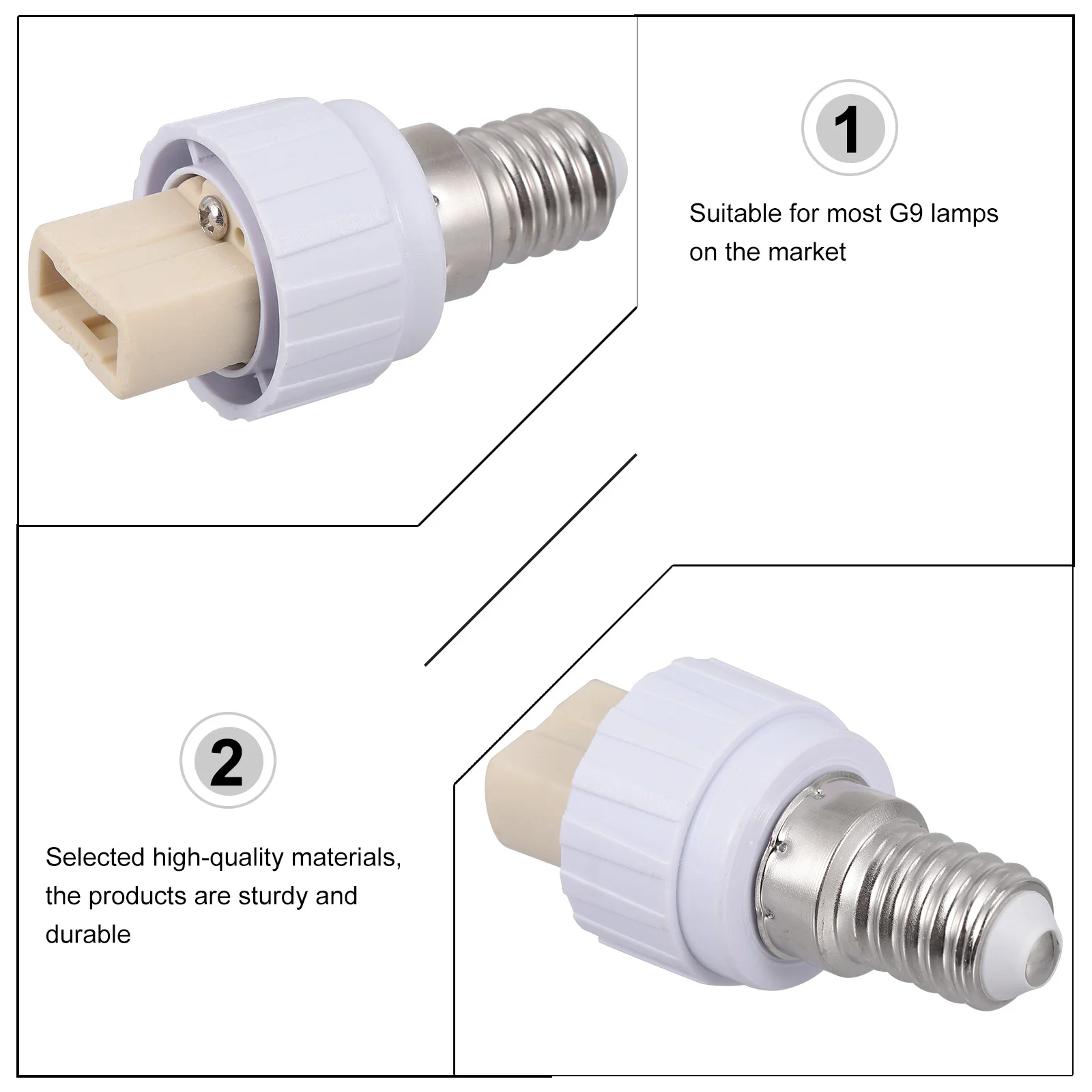 4 шт. светодиодный держатель лампы E14 в G9 преобразователь лампочки металлический