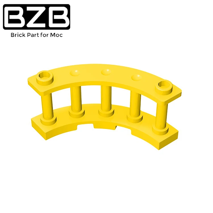 BZB 10 шт. MOC 30056 забор 4x4x2 четверть круглый шпиндель с 2 шпильками совместимые