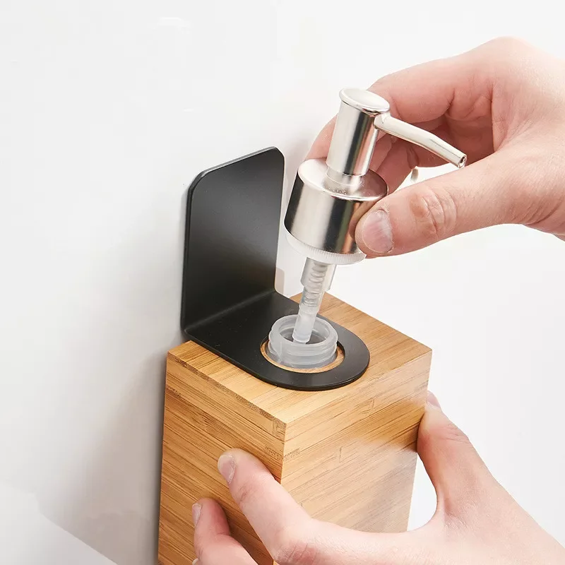 

Stainless Shampoo Holder Wall Mounted Shower Bottle Hanger Bathroom Kitchen Storage Rack Free Punching Glue included