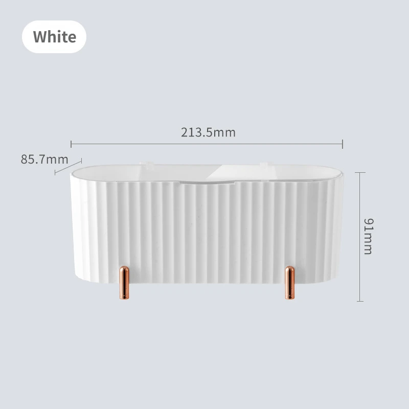 

Пластиковый органайзер для косметики белый/розовый