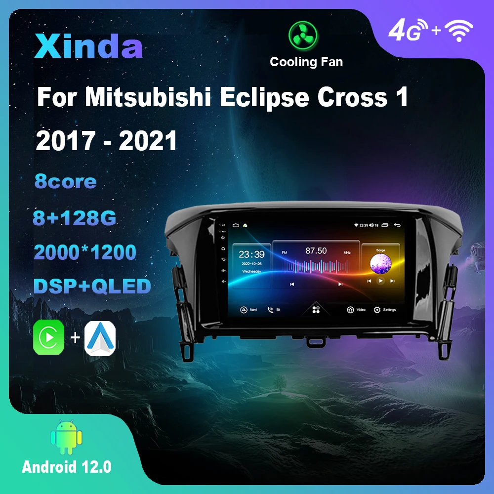 

Android 12.0 For Mitsubishi Eclipse Cross 1 2017 - 2021 Multimedia Player Auto Radio GPS Carplay 4G WiFi DSP Bluetooth