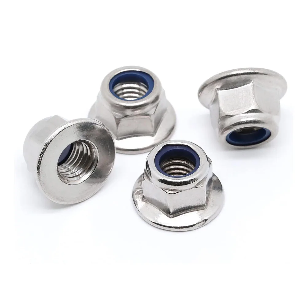 

Фланцевые гайки из нержавеющей стали 304 с нейлоновой вставкой M4/M5/M6/M8/M10