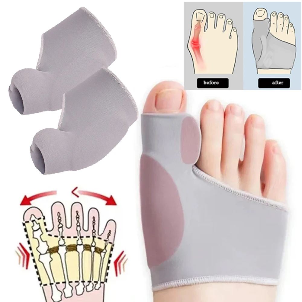 

1Pair Thumb Straightener Toe Separator Hallux Valgus Bunion Orthotics Feet Adjuster Correction Pedicure Sock Straightener
