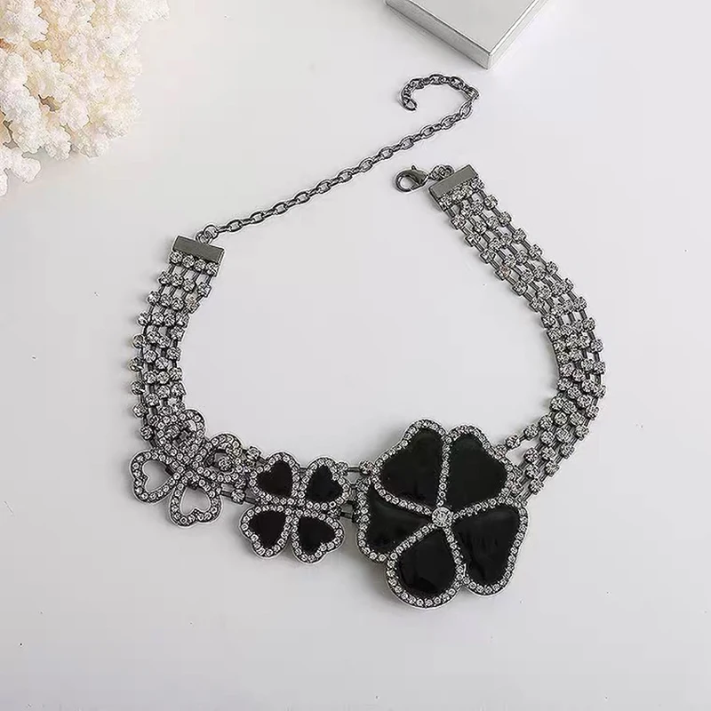 Ожерелье в виде черных капель европейском и американском стиле