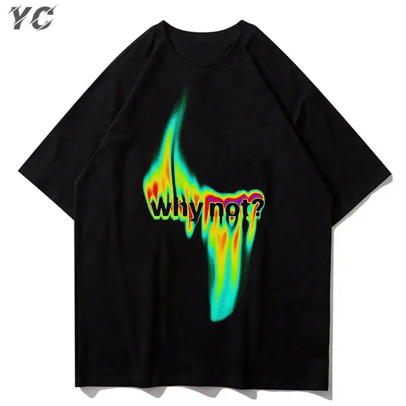 

Футболка Мужская/женская оверсайз в стиле хип-хоп с надписью, топ с коротким рукавом в стиле Харадзюку, уличная одежда, одежда на лето