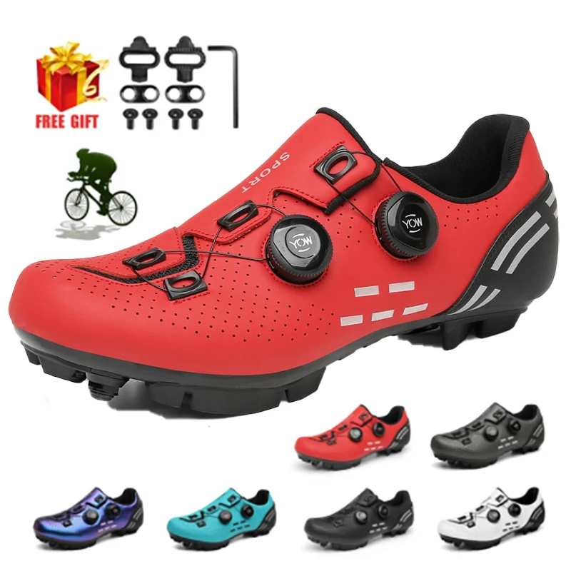 

2022 cycling shoes mtb bike sneakers cleat Non-slip Men's Mountain biking shoes Bicycle shoes spd road footwear speed carbon