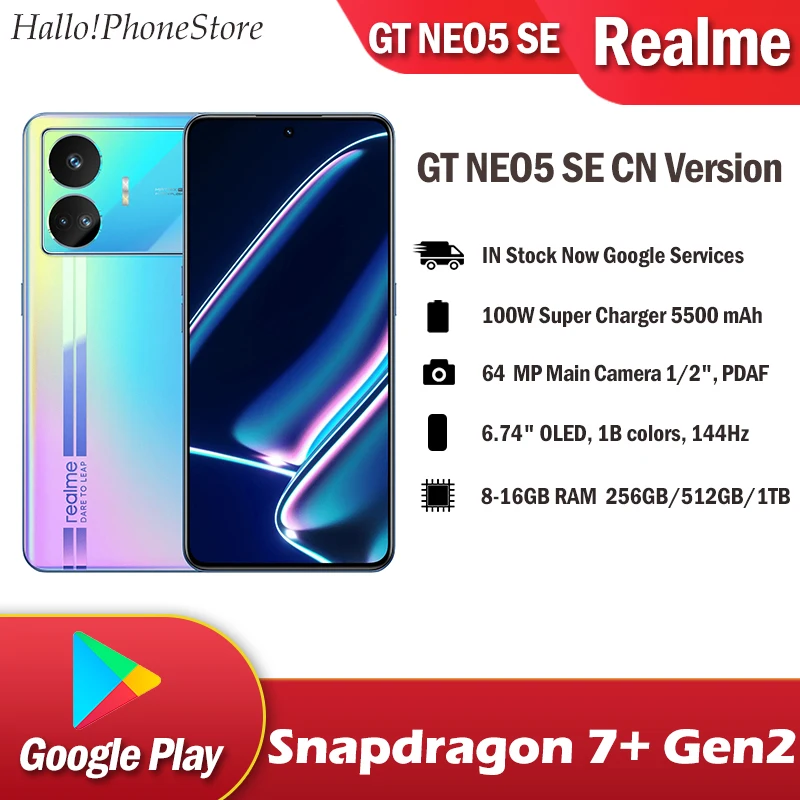 

Оригинальный смартфон Realme GT NEO5 SE 5G смартфон google play