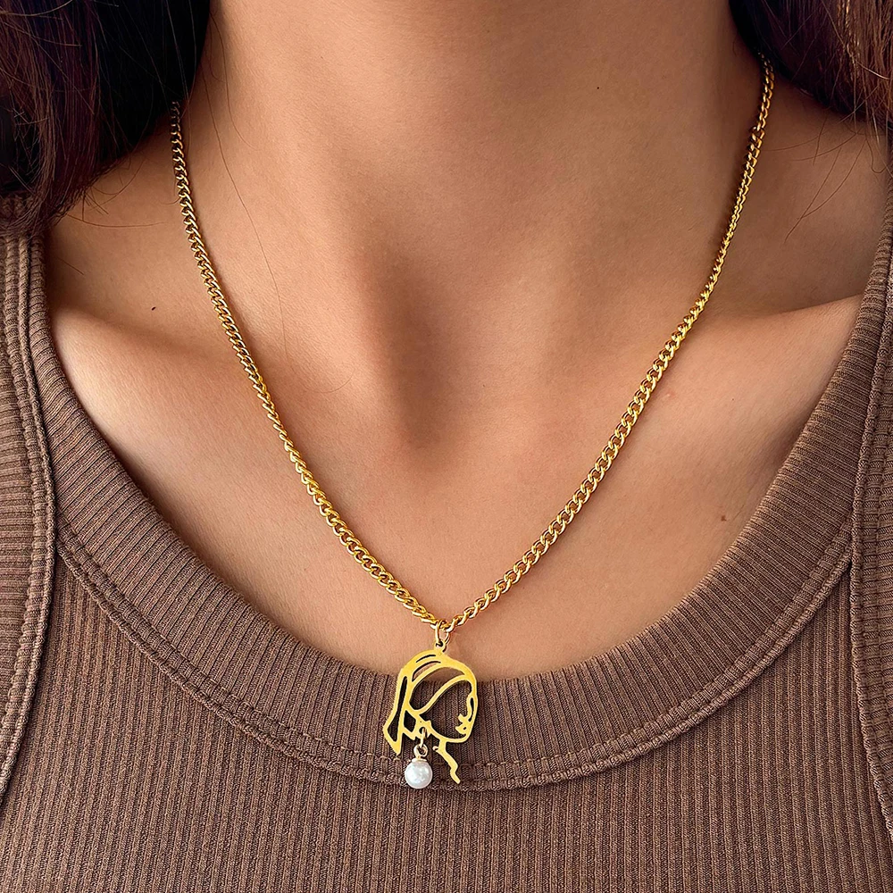 Ожерелья из нержавеющей стали темпераментная Подвеска для девушек корейская