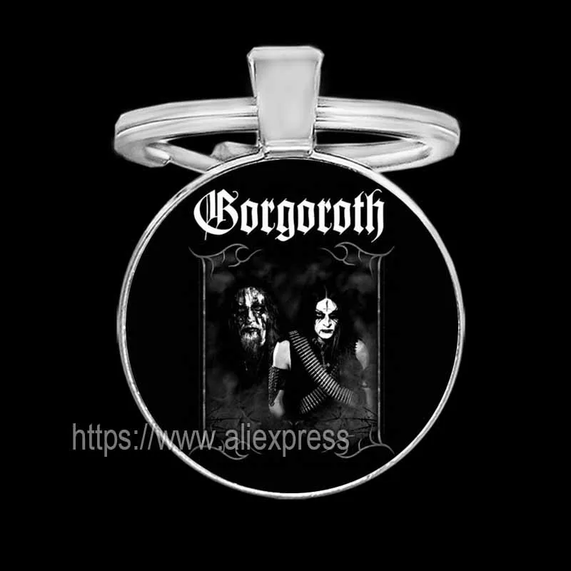 Фото Норвежская группа черные брелоки Burzum для мужчин крутой стеклянный брелок для ключей №2