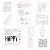 alphanumeric happy pinwheel metal cutting dies stamps stencil scrapbook diary decoration manual handmade for 2022 embossing new