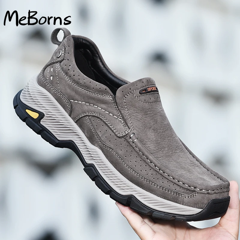 

Men Loafers fashion Slip On Boat Shoes genuine Leather Loafers Walking Casual Shoe for Work Office Male Outdoor Shoes men