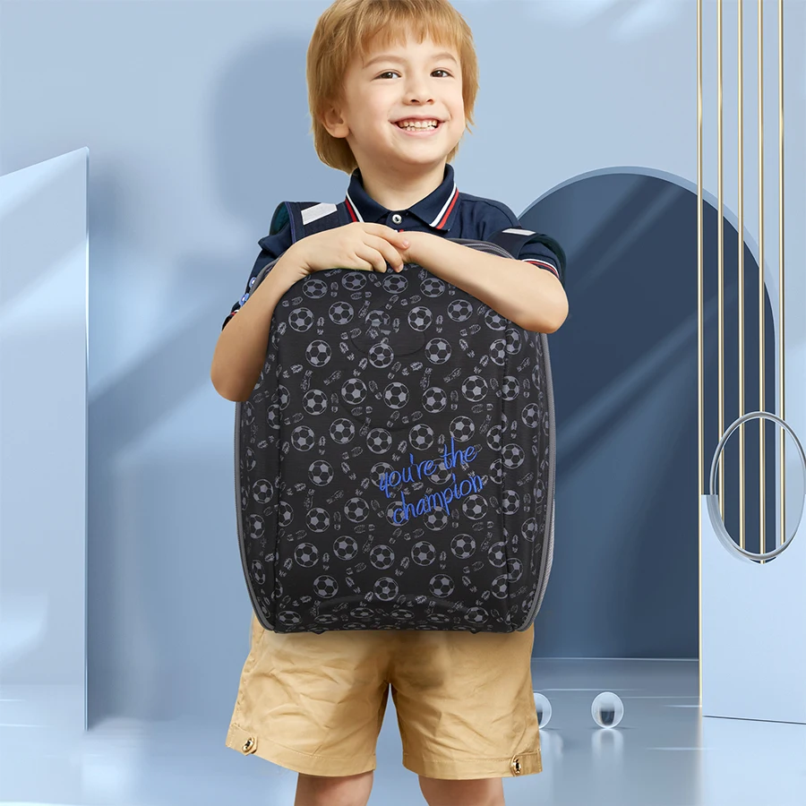 Kids Football Print School Bags for Boys 3D Orthopedics Backpack Children Cartoon Schoolbag Satchel Mochila Infantil