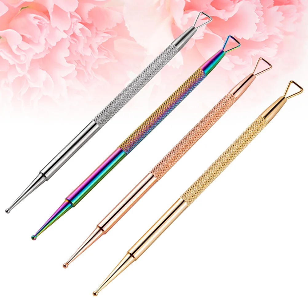 

Nail Dotting Tool Pen Cuticleremover Manicure Pusher Toolspens Peller Design Triangular Point Care Kit Nails Accessories Peeler