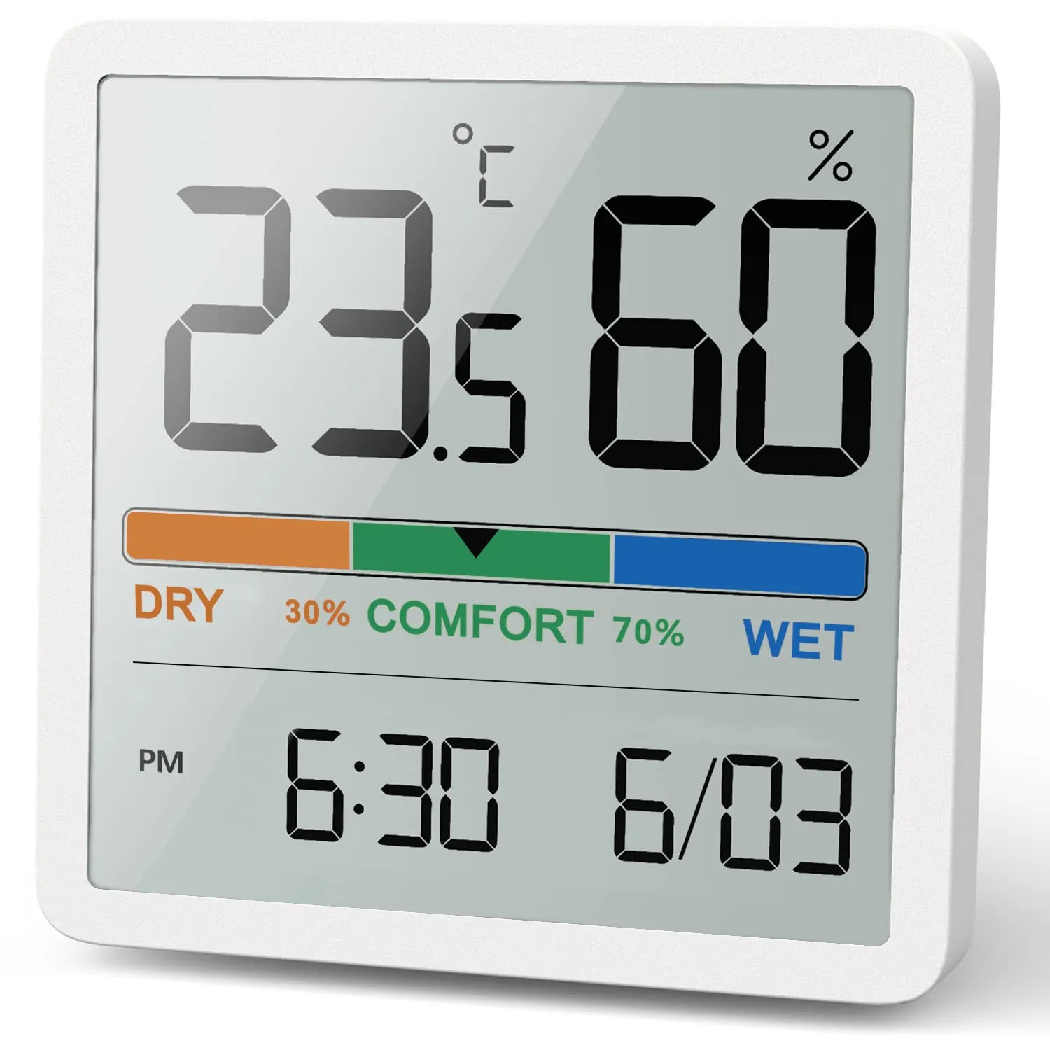   NOKLEAD 디지털 가정용 실내 온도 습도계, LCD 디지털 온도계, 습도계 센서 게이지, 기상 관측소, 신제품 