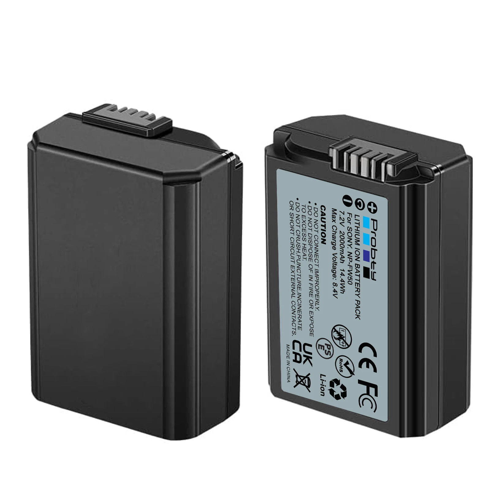 Зарядное устройство Probty 2000 мАч NP-FW50 для камеры и Micro USB Sony ZV-E10 A7 A7R A7RII A7S A6300 a6400 a6500 RX10