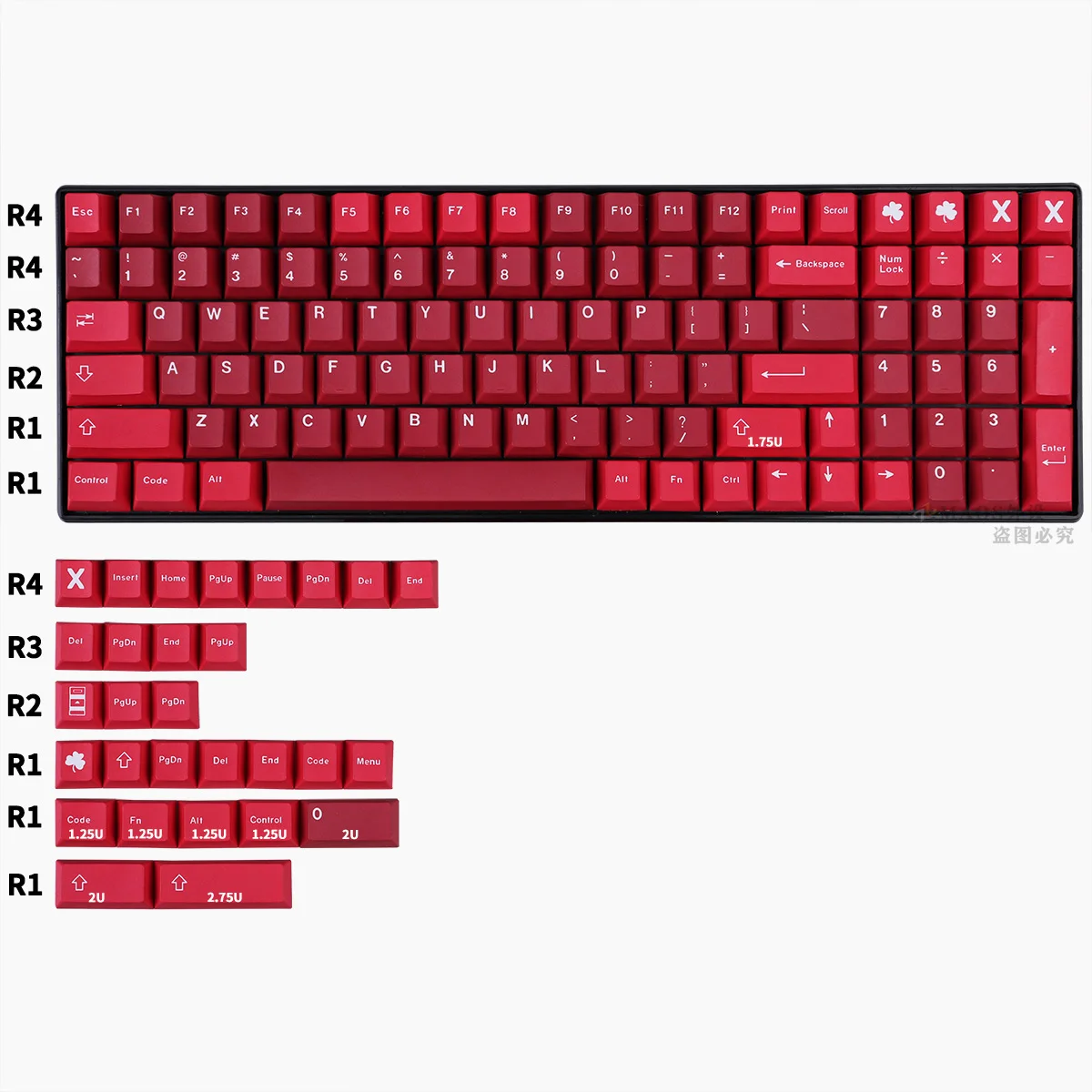 

129 Keys GMK Jamon Ham PBT Sublimation Keycap Cherry Height Adapt To 64/84/980 and Other Layouts