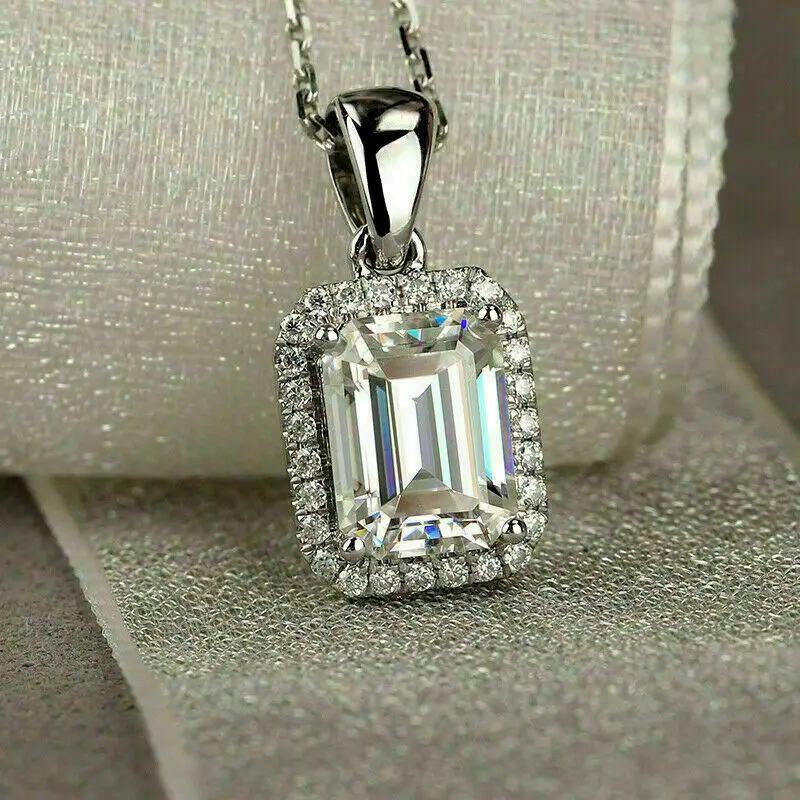 

New Trendy Geometric Crystal Cubic Zirconia Necklace for Women Simple Design Luxury Female Neck Accessories Wedding Jewelry