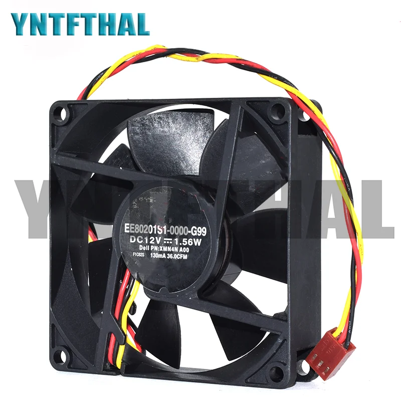 Новинка, внешний диаметр XMN4N A00, постоянный ток 12 В, 1,56 Вт, 80x80x25 мм, охлаждающий вентилятор