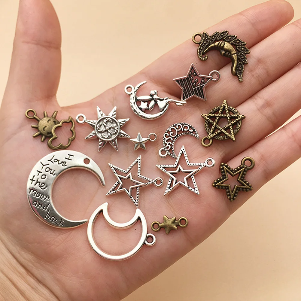 Pendant Pendants Chain Accessories Diy Ornaments Moon Alloy Star Bulk Charm Making Bracelet Key Thing Tiny Charms Sweater |