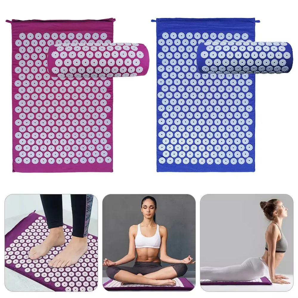 

New Relieve Pressure Acupuncture Body Pain Massage Acupressure Mat Spike Cushion Yoga