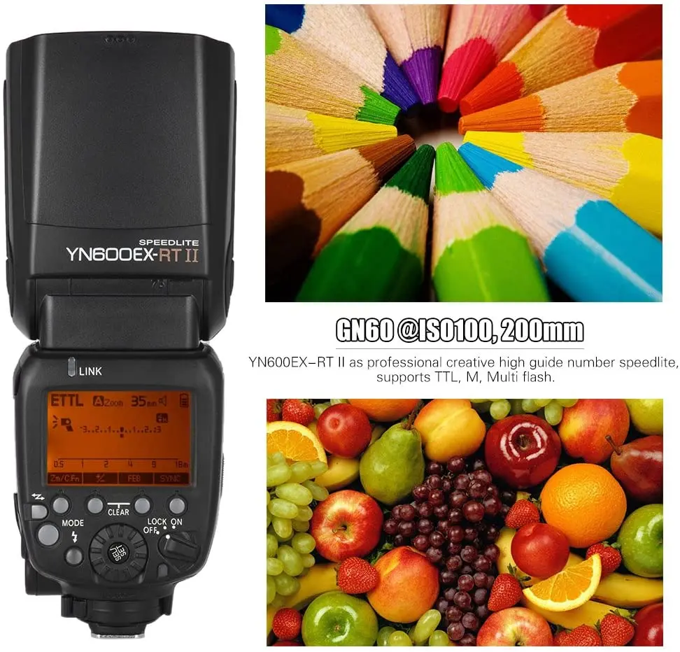 Фото YONGNUO YN600EX-RT II Авто TTL HSS Вспышка Speedlite и YN-E3-RT контроллер для Canon 6D II 5D Mark II III IV 1DX Mark III EOS R5 №3