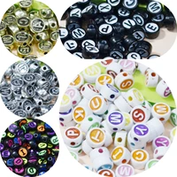 diy14mm3050100pcs acrylic charms letter bead evil eye jewelry waisted beads kit wholesale jewelry beads accessories