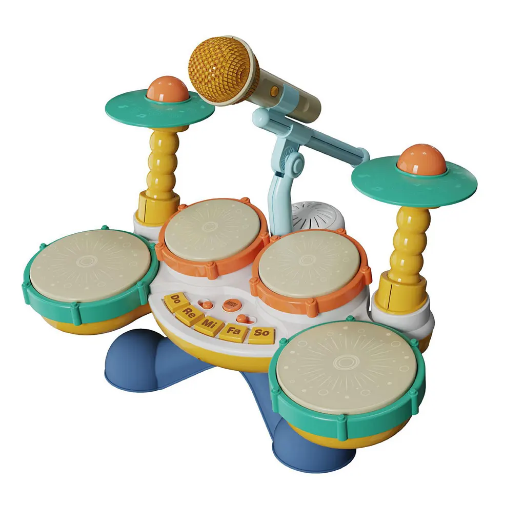 

ABS Multifunctional Baby Drum Set Diverse Sounds For Kids Ability Training Easy To Play Gifts